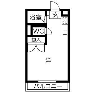 ワンルーム 間取り図