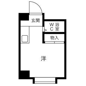 1R 間取り図