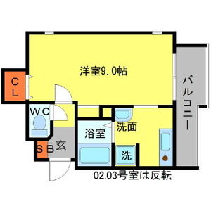 1K 間取り図
