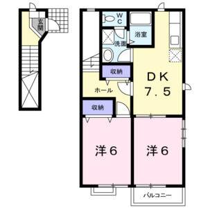 2DK 間取り図