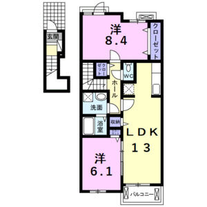 2LDK 間取り図