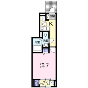 1K 間取り図