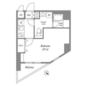 1K 間取り図