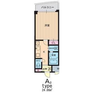 1K 間取り図