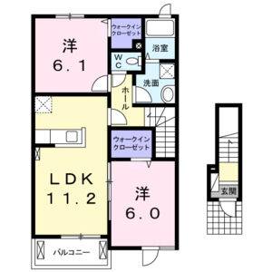 2LDK 間取り図