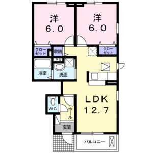 2LDK 間取り図