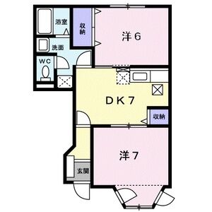 2DK 間取り図
