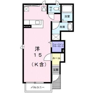 1K 間取り図