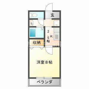 1K 間取り図