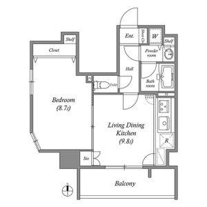 1LDK 間取り図