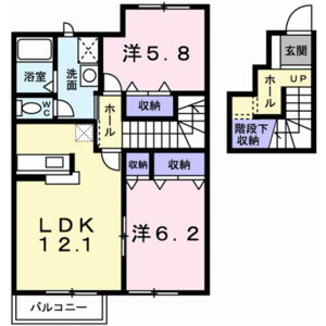 2LDK 間取り図