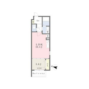 1LDK 間取り図