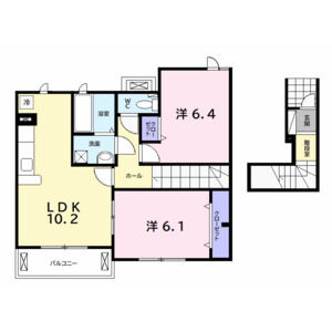 2LDK 間取り図
