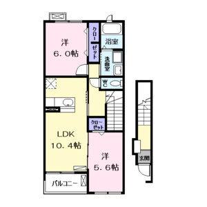 2LDK 間取り図