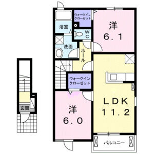 2LDK 間取り図