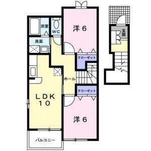 2LDK 間取り図