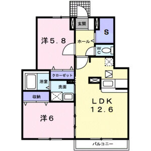 2LDK 間取り図