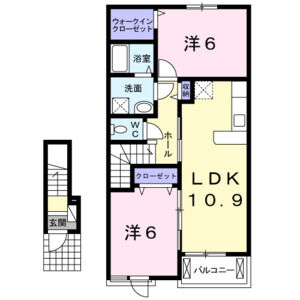 2LDK 間取り図