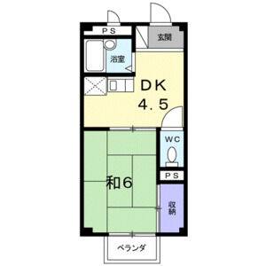 1DK 間取り図