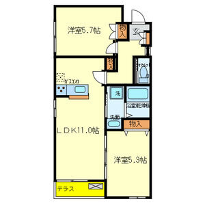 2LDK 間取り図