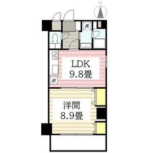 1DK 間取り図