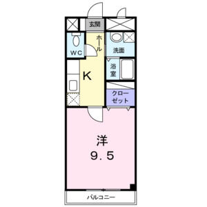 1K 間取り図