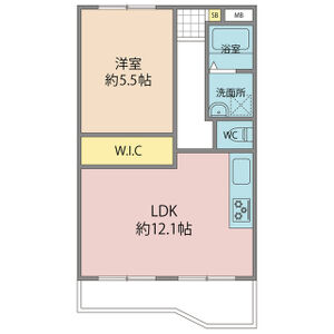 1LDK 間取り図