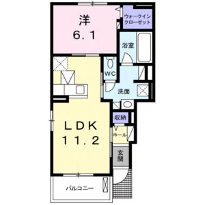 1LDK 間取り図