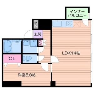 1LDK 間取り図