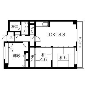 3LDK 間取り図