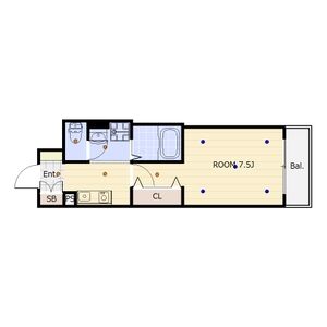 1K 間取り図