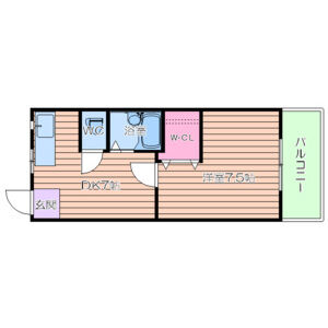 1K 間取り図