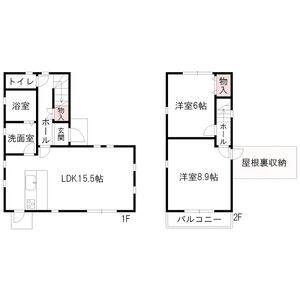 2LDK 間取り図