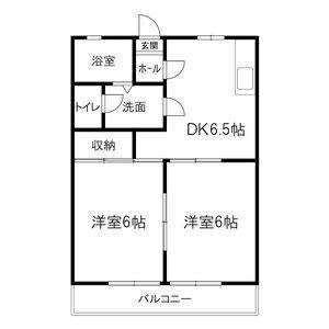 2DK 間取り図