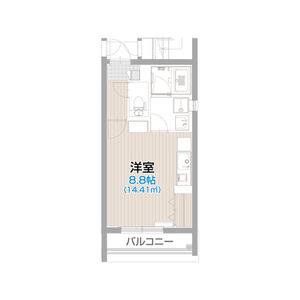1DK 間取り図
