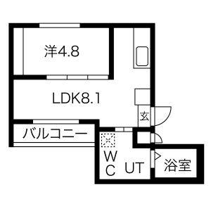 1LDK 間取り図
