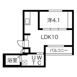 1LDK 間取り図