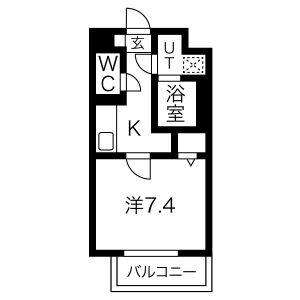 1K 間取り図