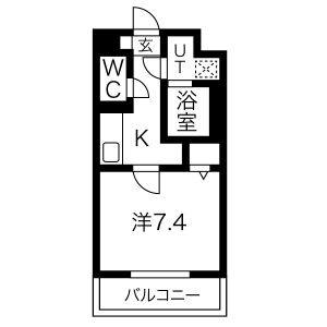 1K 間取り図