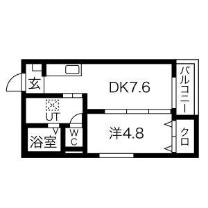 1LDK 間取り図
