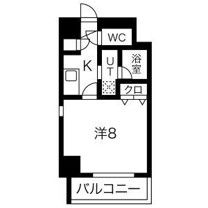 1K 間取り図