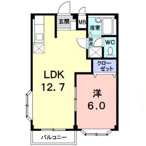 1LDK 間取り図