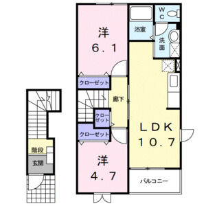 2LDK 間取り図