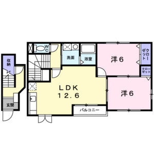 2LDK 間取り図