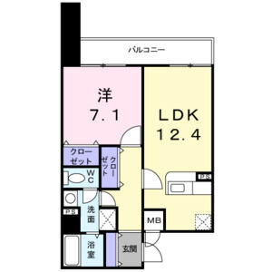 1LDK 間取り図