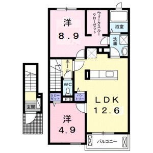 2LDK 間取り図