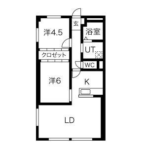 2LDK 間取り図