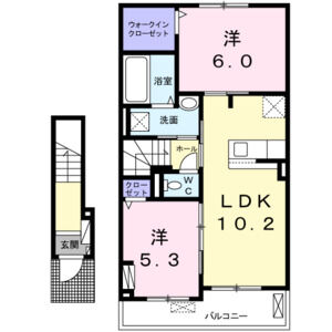 2LDK 間取り図