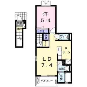 1LDK 間取り図