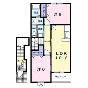 2LDK 間取り図